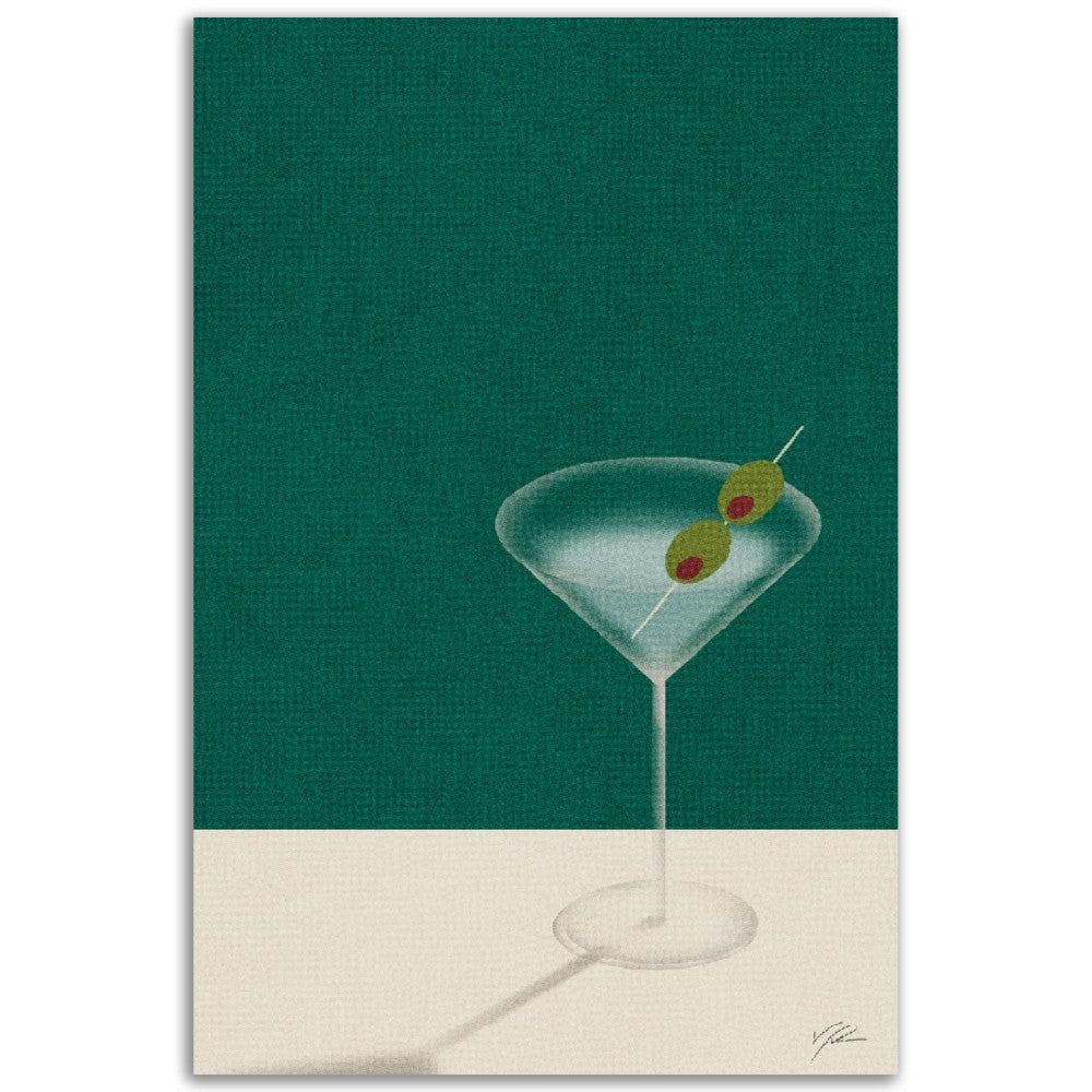 Martini Cocktails Poster Inspired Movie Poster - Mid-Century Wall Art